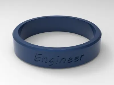 Engineer Ring Blue 3D print model