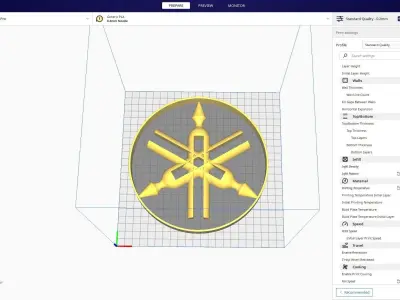 Yamaha Logo 3D print model
