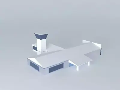 Maota Airport Terminal %26 Tower  Free 3D model