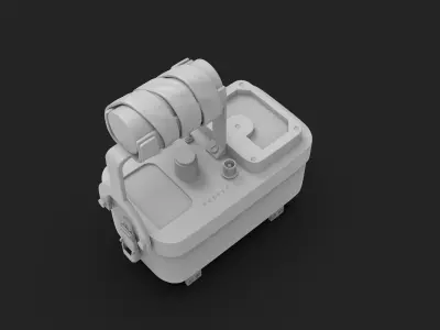 Geiger Counter Highpoly Low-poly 3D model