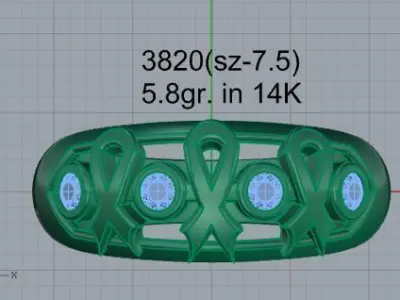 Round Bezel Ring 3820 3D print model