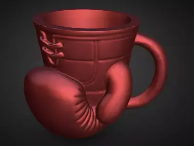 boxing glove cup 3D print model