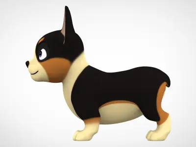 Corgi  Low-poly 3D model
