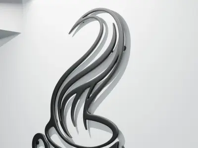 Kitchen Wall Decoration - Coffee Cup 3D model