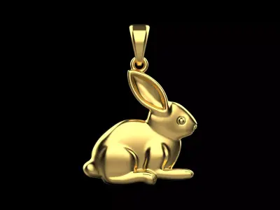 Rabbit Pendant Version 1 N61 3D print model