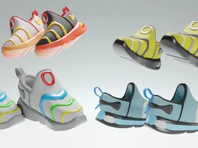 Sport Shoe-Sneaker-trainer Pack  3D model