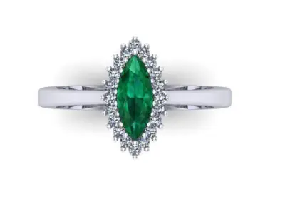 Marquise ring 20 3D print model