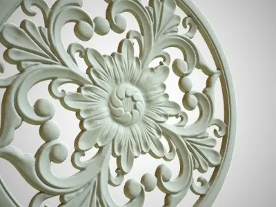 Engraving  no5 Low-poly 3D model