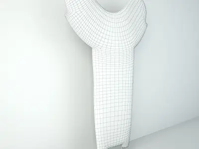 Vintage Wood Splash Board from Papua New Guinea 3D model