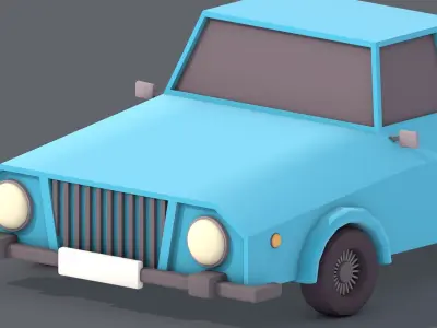 Lowpoly Car Low-poly 3D model