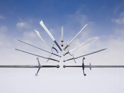 Weapons Series - Swords - Mini Pack Low-poly 3D model