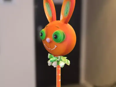 Cartoon Bunny Lollipop Low-poly 3D model