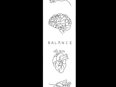 Balance Neon Sign 3D model