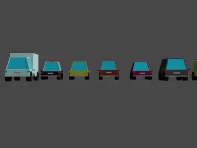 Low poly cars asset for 8 dollars Low-poly 3D model