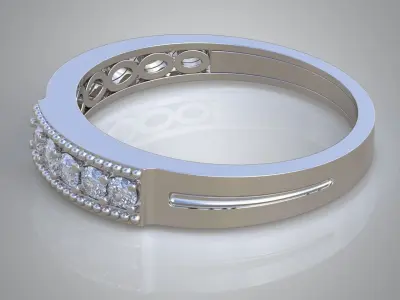 Diamond ring 0379 3D printable model Free 3D print model