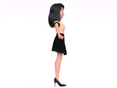 Nova Girl Cartoon Character 3D model