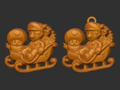 mario with gifts  3D print model