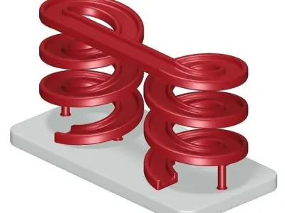 Kids Spiral Bridge Toy 3D model