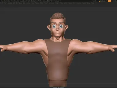 Character Basemesh in ZBrush and Blender - Gymer - Man 3D model