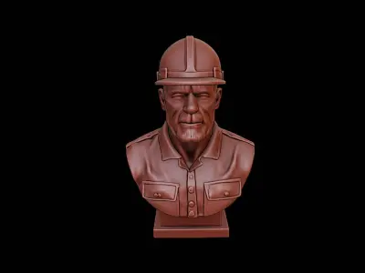 Engineer Bust 3D print model