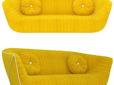 Nautil sofa 3d model Low-poly 3D model