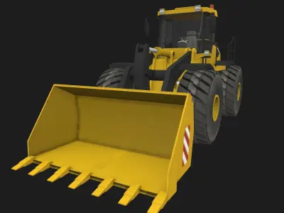 Wheel Loader M Low-poly 3D model