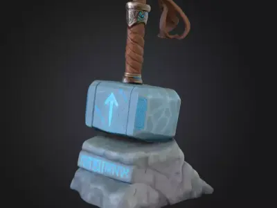 Rune Forged Warhammer Mythic Relic Low-poly 3D model