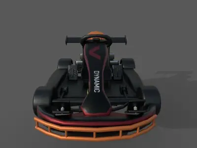 Go-Kart Models Rigged  Low-poly 3D model