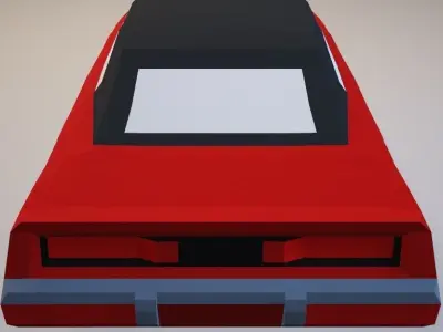 Custom Muscle Car  Low-poly 3D model