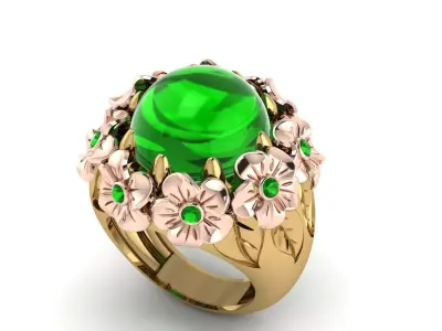 flower ring  3D print model
