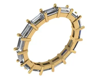 baguette eternity band  3D print model