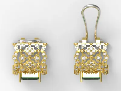 bride wedding earring je0073 3D print model