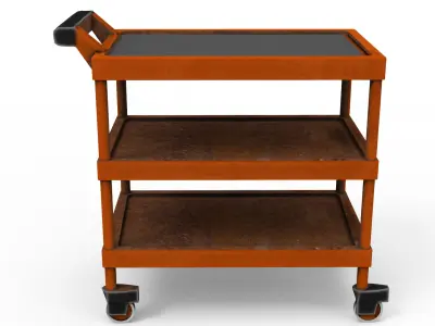 Tools Trolley Low-poly 3D model