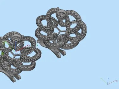 Earrings 9035 3D print model