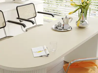 White kitchen 3D model