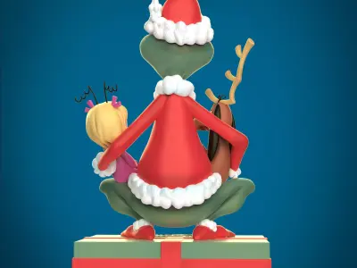 Diorama GRINCH MAX y CINDY LOU 3D print model