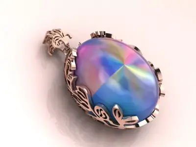 The Aurora Pendant jewelry 3D model - for Her 3D print model