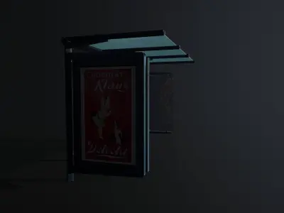 Bus stop Free low-poly 3D model
