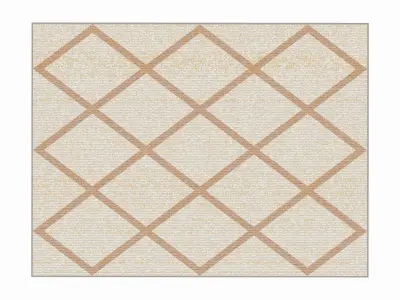 Indoor rectangle soft rug carpet light 3D model