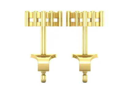 AV 670 illusion Diamond Stud Earrings 3D print model