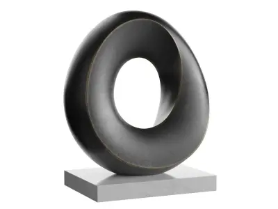 Abstract sculpture Mobius 3D model