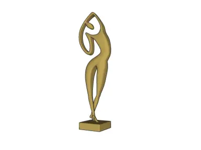 woman decorative sculpture 3D print model