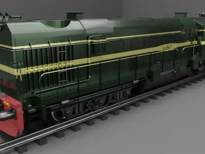 Railway Locomotive Engine 3D model