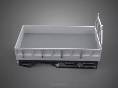 LOAD BODY DROP SIDE BED DUMP GATE DOOR PICKUP TRUCK WIDE DECK 3D model