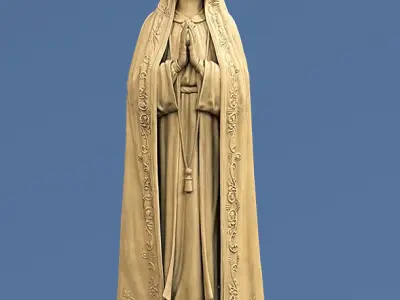 Virgin Fatima - Portugal - CNC - Wood - Metal 3D print model