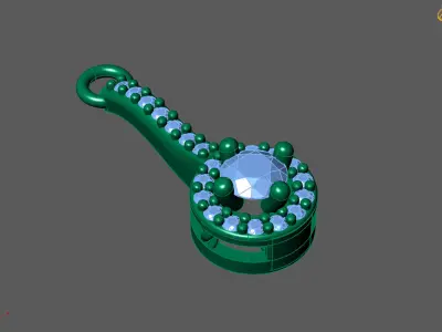 Women Pendants 3DM STL Pendant Renders Details 3D print model 3D print model