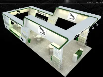 Booth - Area - 15X6-3DMAX2009-02 3D model