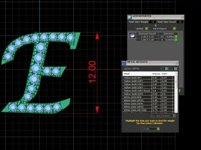 Jewelry Alphabet Pendant E 3D print model