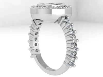 Round Halo Ring 4501 3D print model