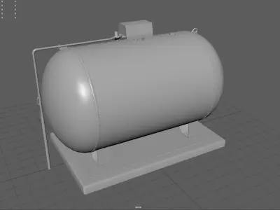 Gas Tank Low-poly 3D model